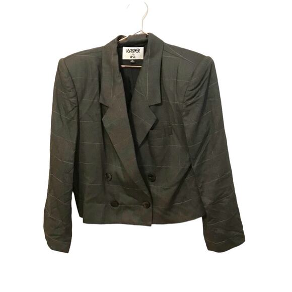 Kasper for ASL suit jacket size 14 subtle window pane - Picture 1 of 6